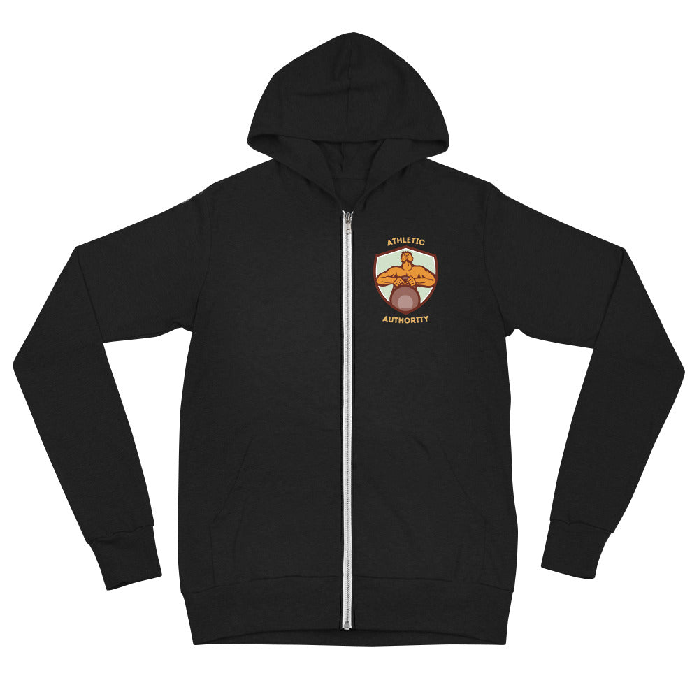 Athletic Authority "Strength" Unisex Lightweight ZIPPER Hoodie