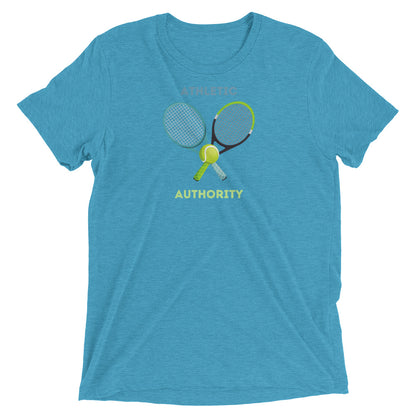 Athletic Authority "Tennis Racquets" Unisex Tri-Blend Short sleeve t-shirt