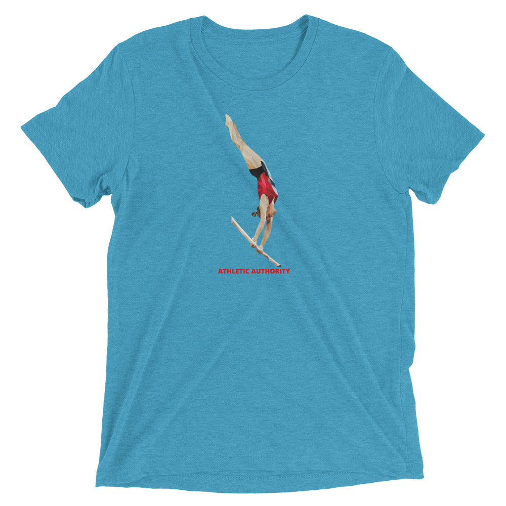 Athletic Authority  "Gymnastics Bar" Unisex Tri-Blend Short sleeve t-shirt