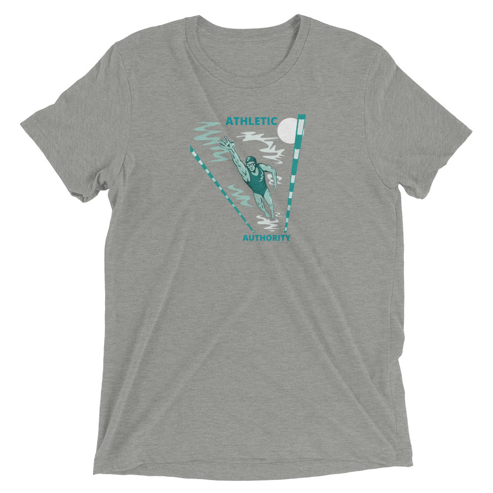 Athletic Authority "Swimming Lane" Unisex Tri-Blend Short sleeve t-shirt