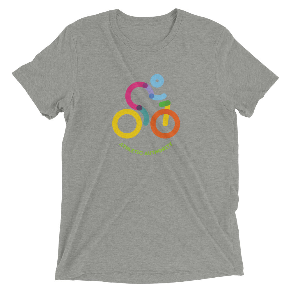 Athletic Authority "Cycling Rainbow" Unisex Tri-Blend Short sleeve t-shirt