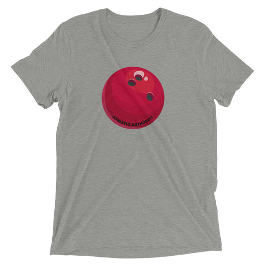 Athletic Authority "Bowling Red Ball" Unisex Tri-Blend Short sleeve t-shirt