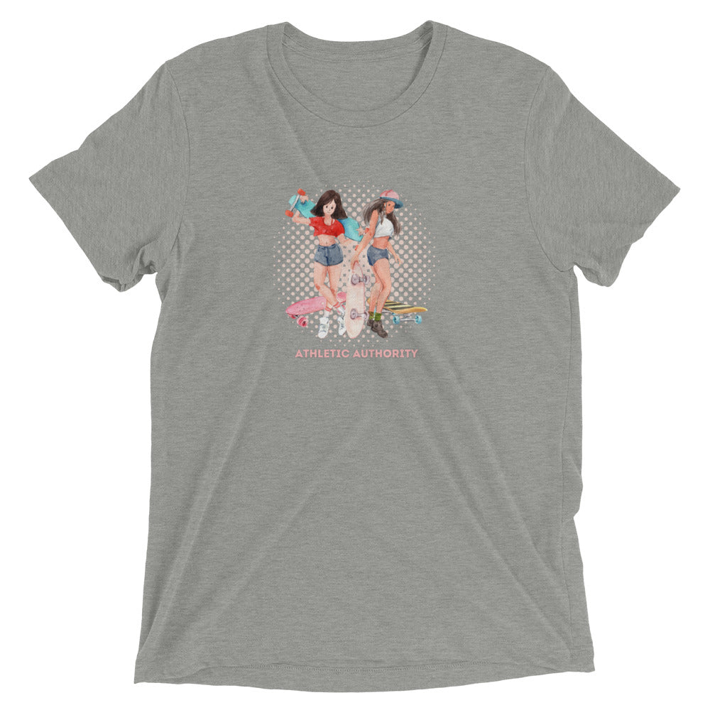 Athletic Authority "Skateboard Girls" Unisex Tri-Blend Short sleeve t-shirt