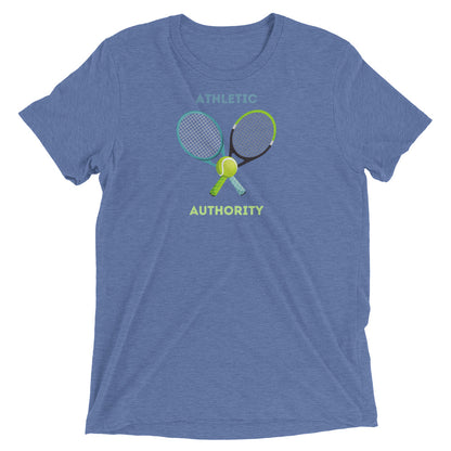 Athletic Authority "Tennis Racquets" Unisex Tri-Blend Short sleeve t-shirt