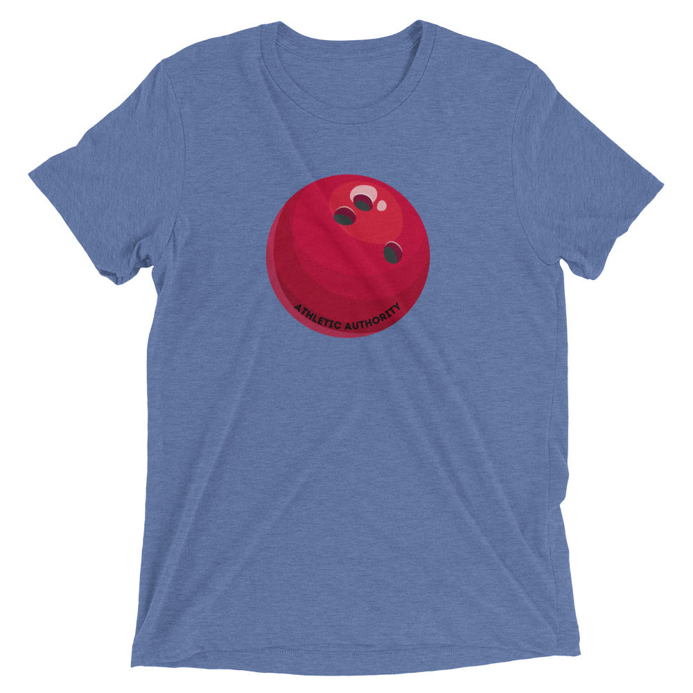 Athletic Authority "Bowling Red Ball" Unisex Tri-Blend Short sleeve t-shirt