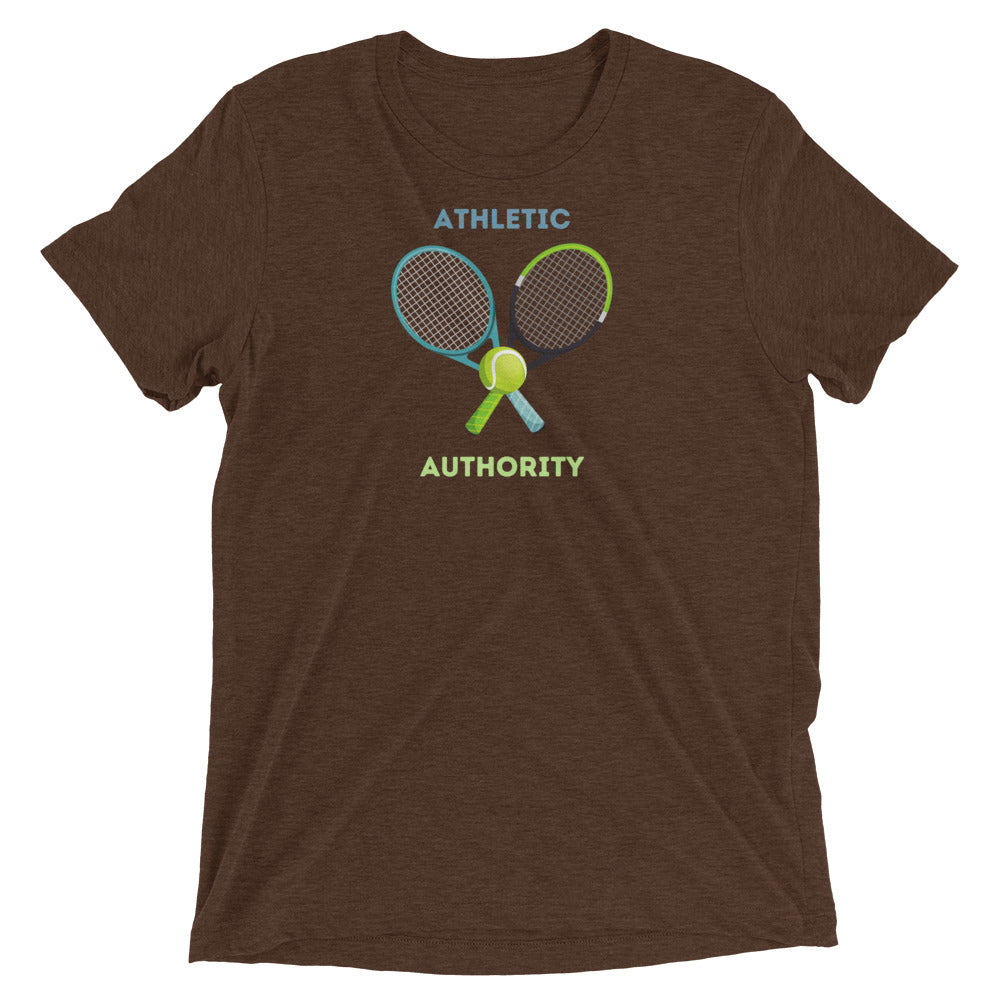 Athletic Authority "Tennis Racquets" Unisex Tri-Blend Short sleeve t-shirt