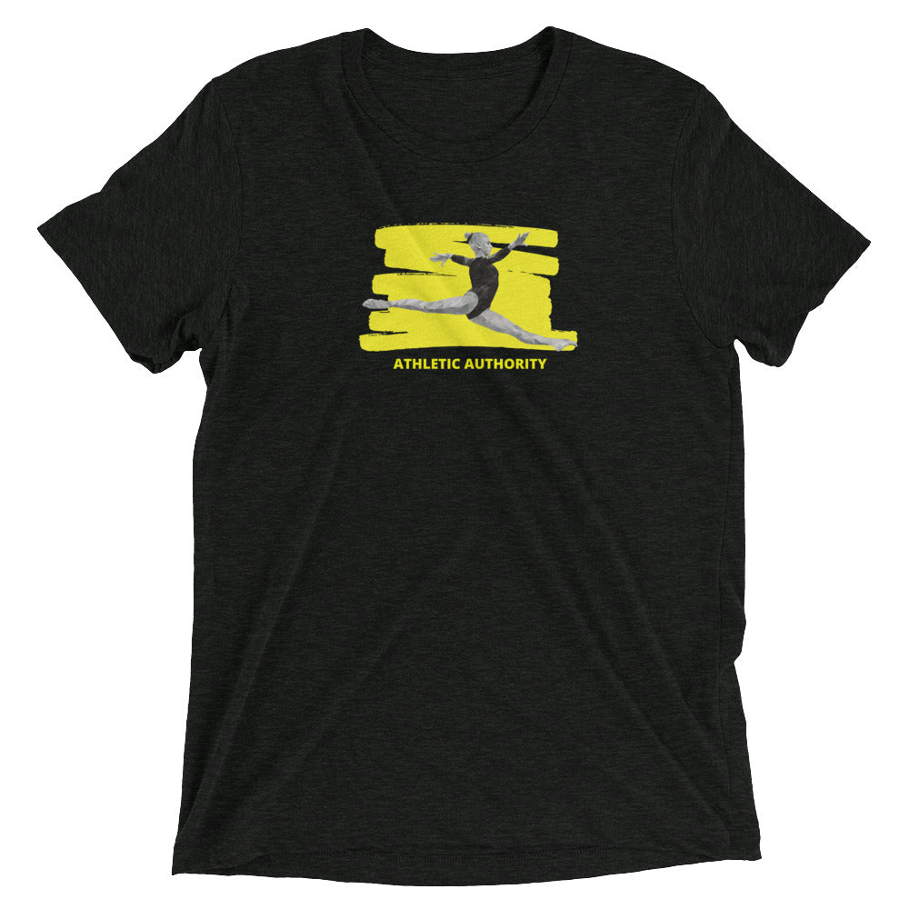 Athletic Authority  "Gymnastics Yellow" Unisex Tri-Blend Short sleeve t-shirt