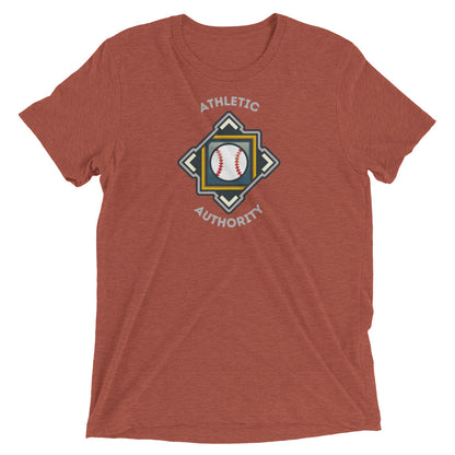 Athletic Authority  "Baseball Crest" Unisex Tri-Blend Short sleeve t-shirt