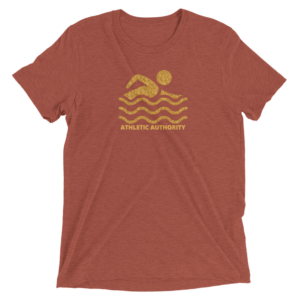 Athletic Authority "Swim Gold" Unisex Tri-Blend Short sleeve t-shirt