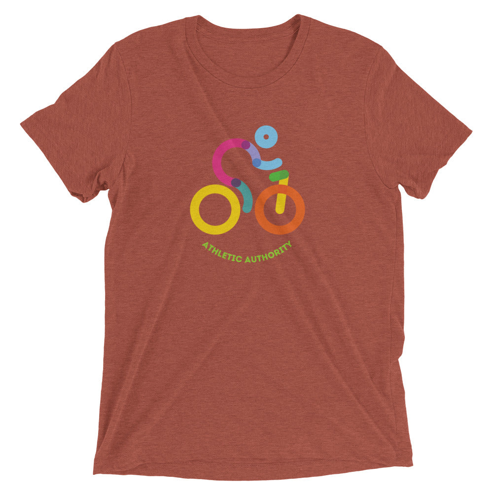 Athletic Authority "Cycling Rainbow" Unisex Tri-Blend Short sleeve t-shirt