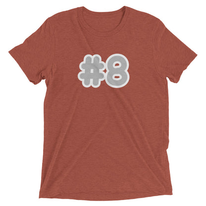 Athletic Authority "Number 8" Unisex Tri-Blend Short sleeve t-shirt