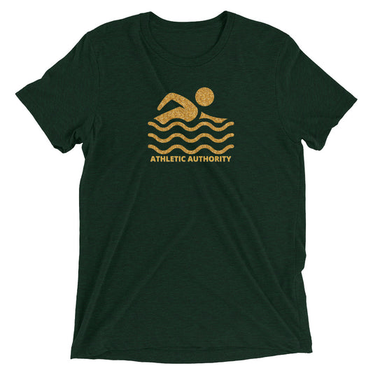 Athletic Authority "Swim Gold" Unisex Tri-Blend Short sleeve t-shirt