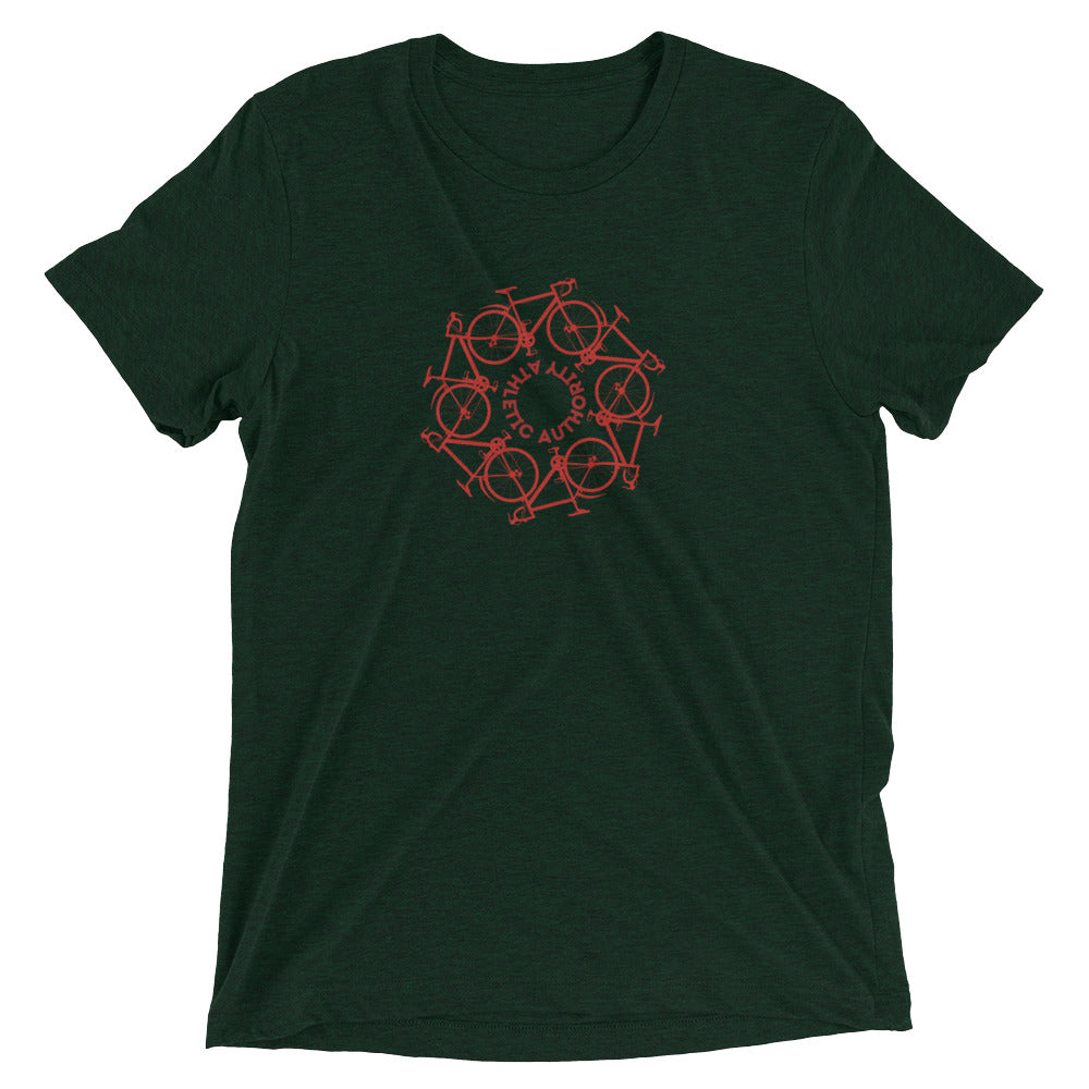 Athletic Authority "Cycling Wheel" Unisex Tri-Blend Short sleeve t-shirt