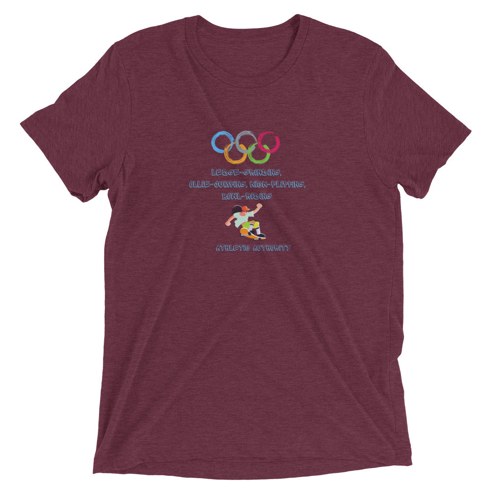 Athletic Authority "Skateboard Olympic" Unisex Tri-Blend Short sleeve t-shirt