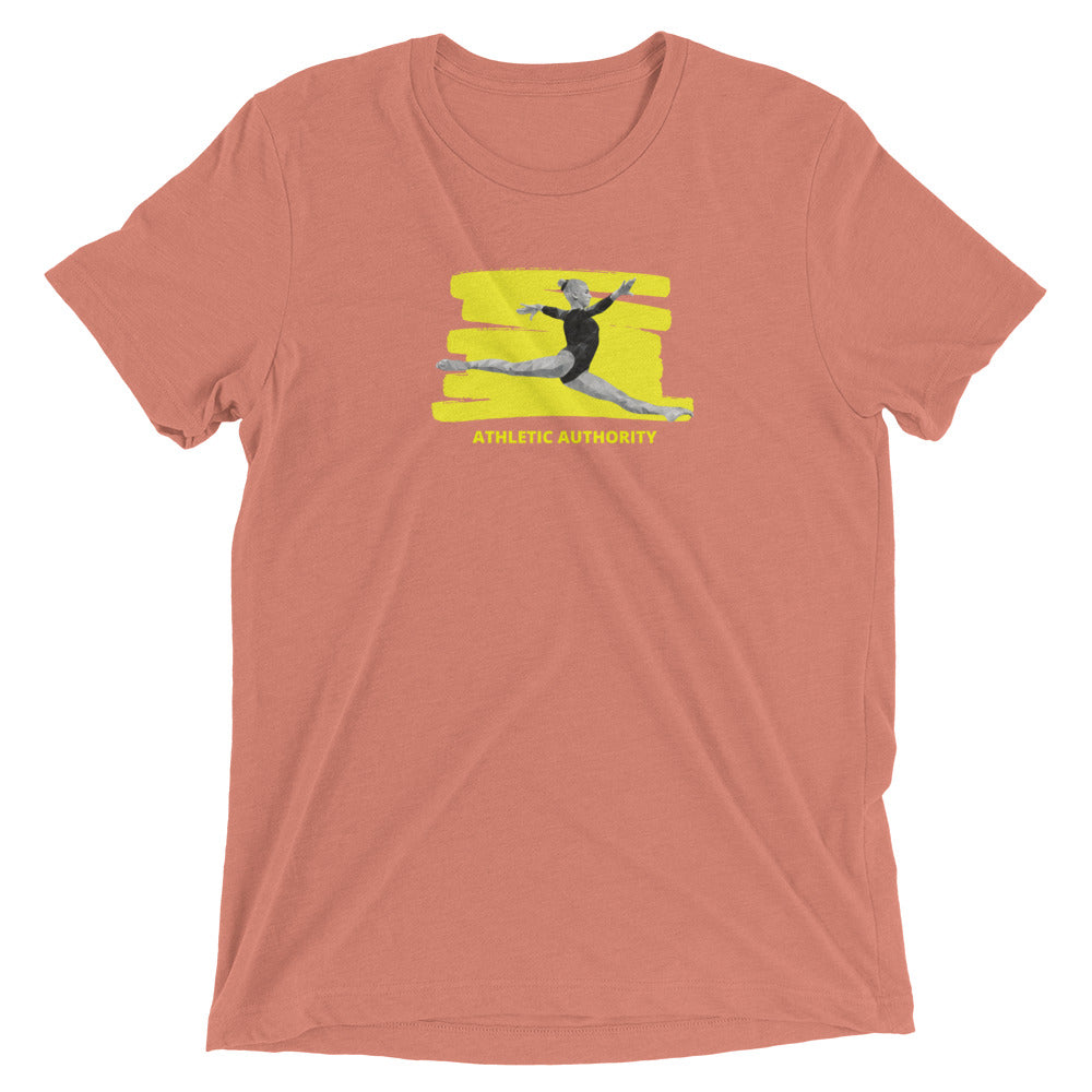 Athletic Authority  "Gymnastics Yellow" Unisex Tri-Blend Short sleeve t-shirt