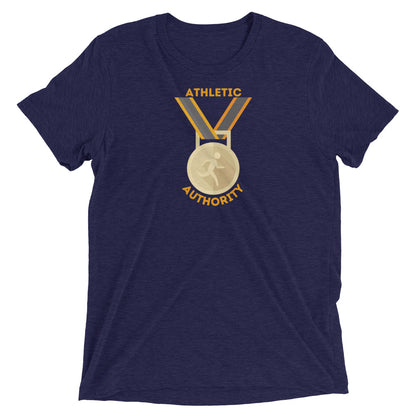 Athletic Authority  "Gold Medal Ribbon" Unisex Tri-Blend Short sleeve t-shirt