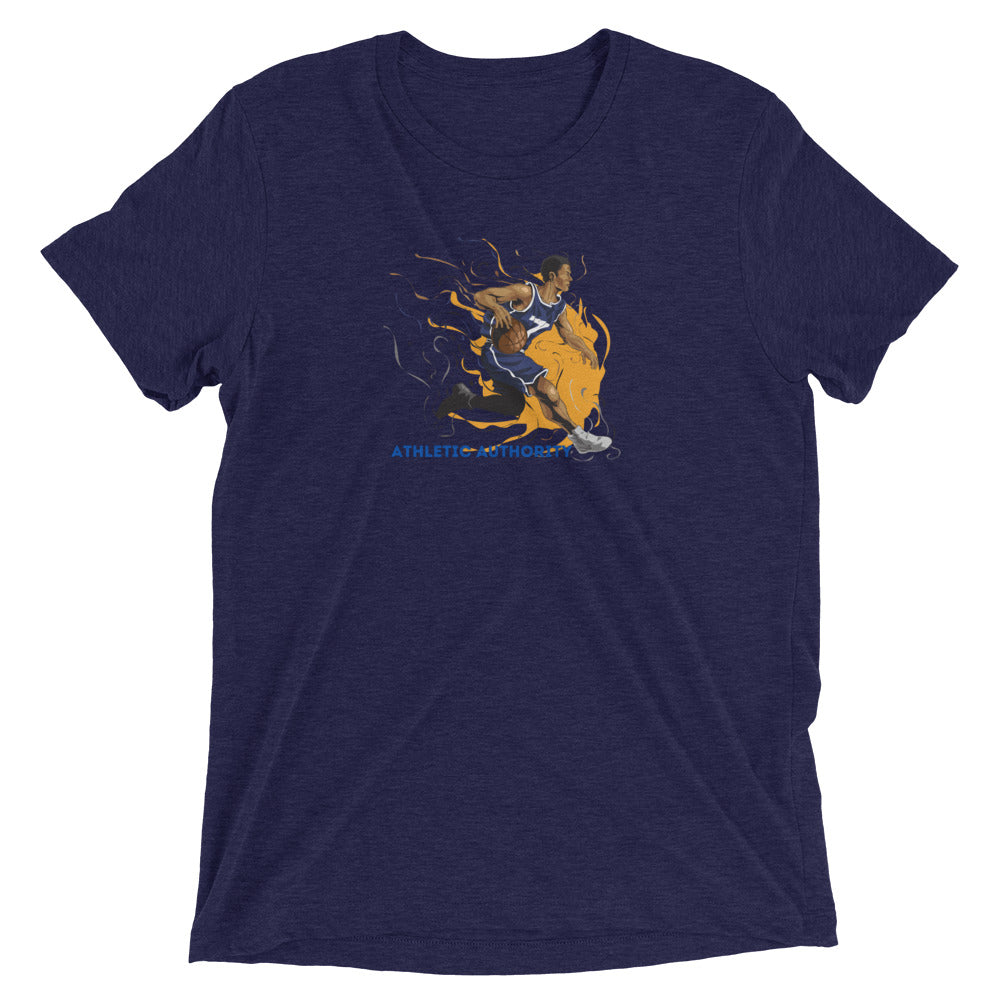 Athletic Authority  "Basketball Flame" Unisex Tri-Blend Short sleeve t-shirt