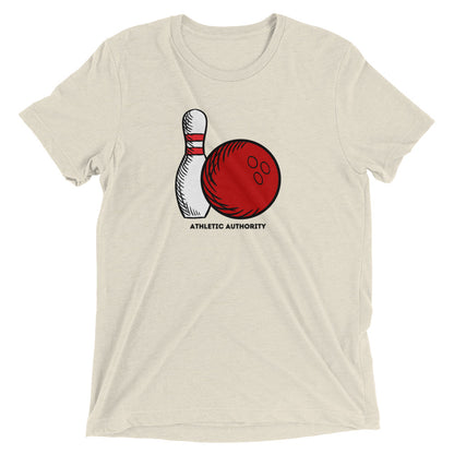 Athletic Authority "Bowling Single" Unisex Tri-Blend Short sleeve t-shirt