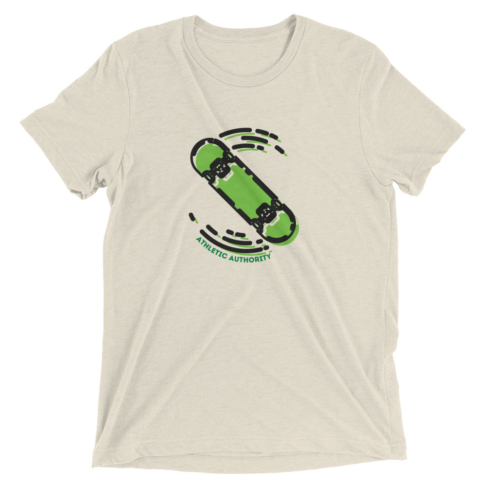 Athletic Authority "Skateboard Green" Unisex Tri-Blend Short sleeve t-shirt
