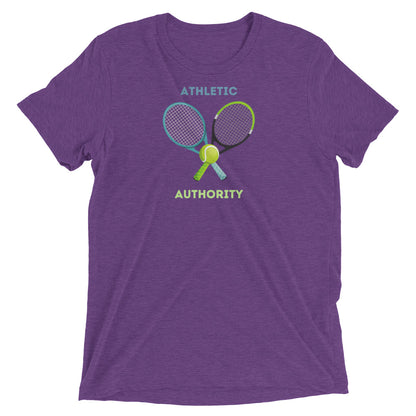 Athletic Authority "Tennis Racquets" Unisex Tri-Blend Short sleeve t-shirt