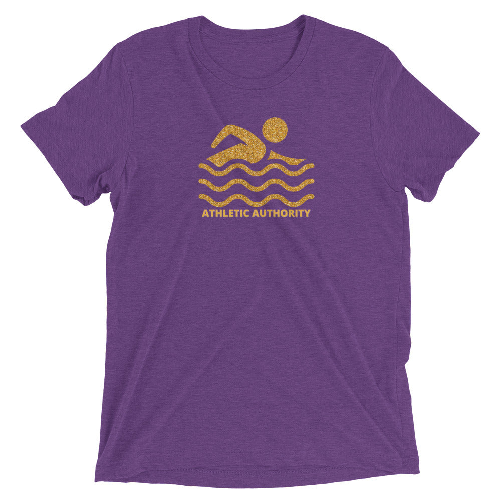 Athletic Authority "Swim Gold" Unisex Tri-Blend Short sleeve t-shirt