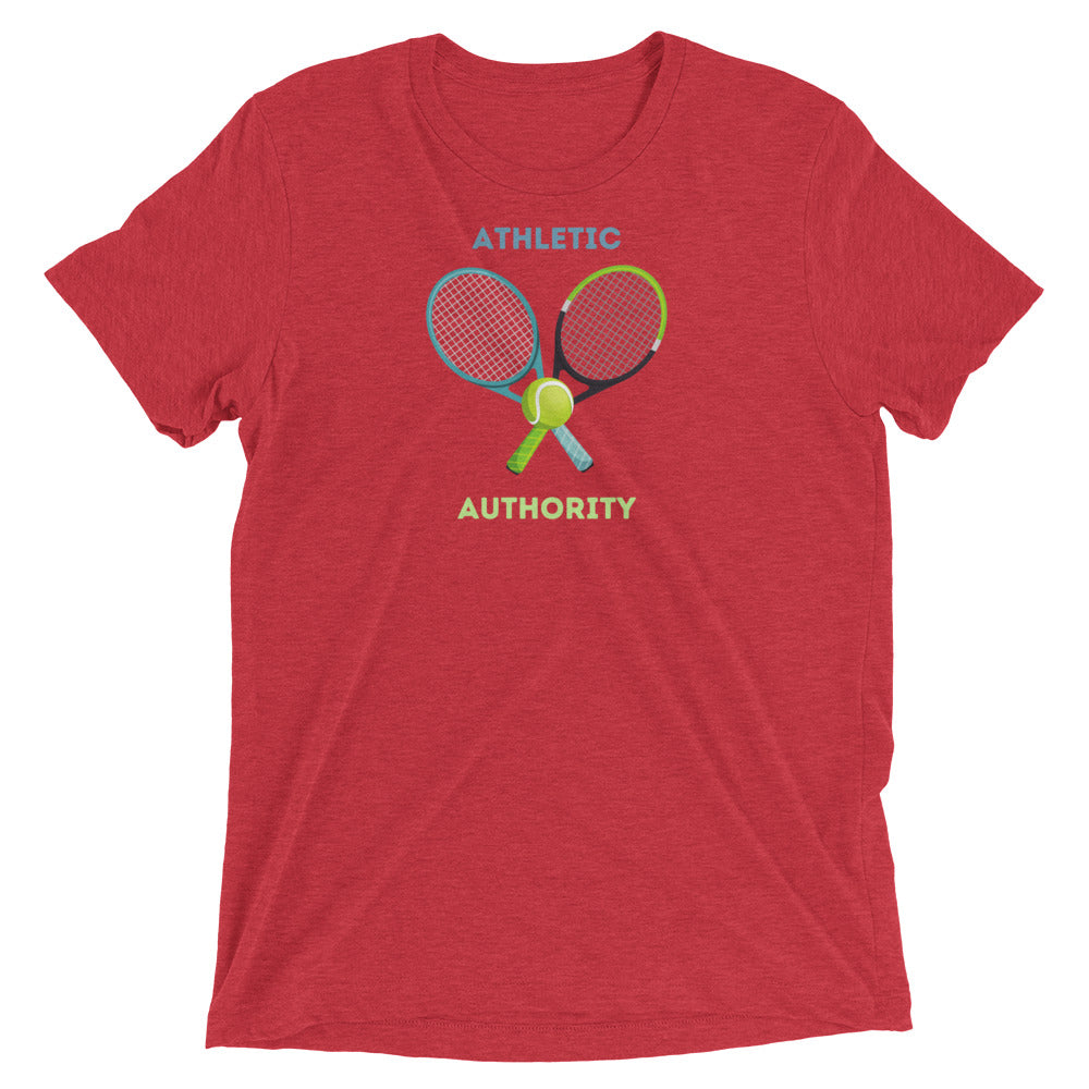 Athletic Authority "Tennis Racquets" Unisex Tri-Blend Short sleeve t-shirt