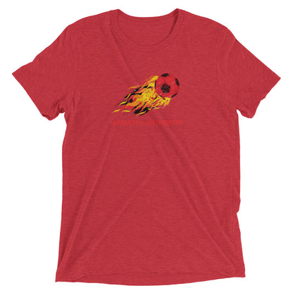 Athletic Authority "  Soccer Flame" Unisex Tri-Blend Short sleeve t-shirt