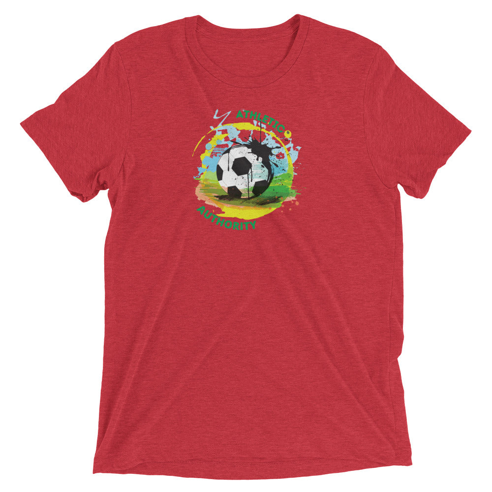 Athletic Authority"  Soccer Paint" Unisex Tri-Blend Short sleeve t-shirt