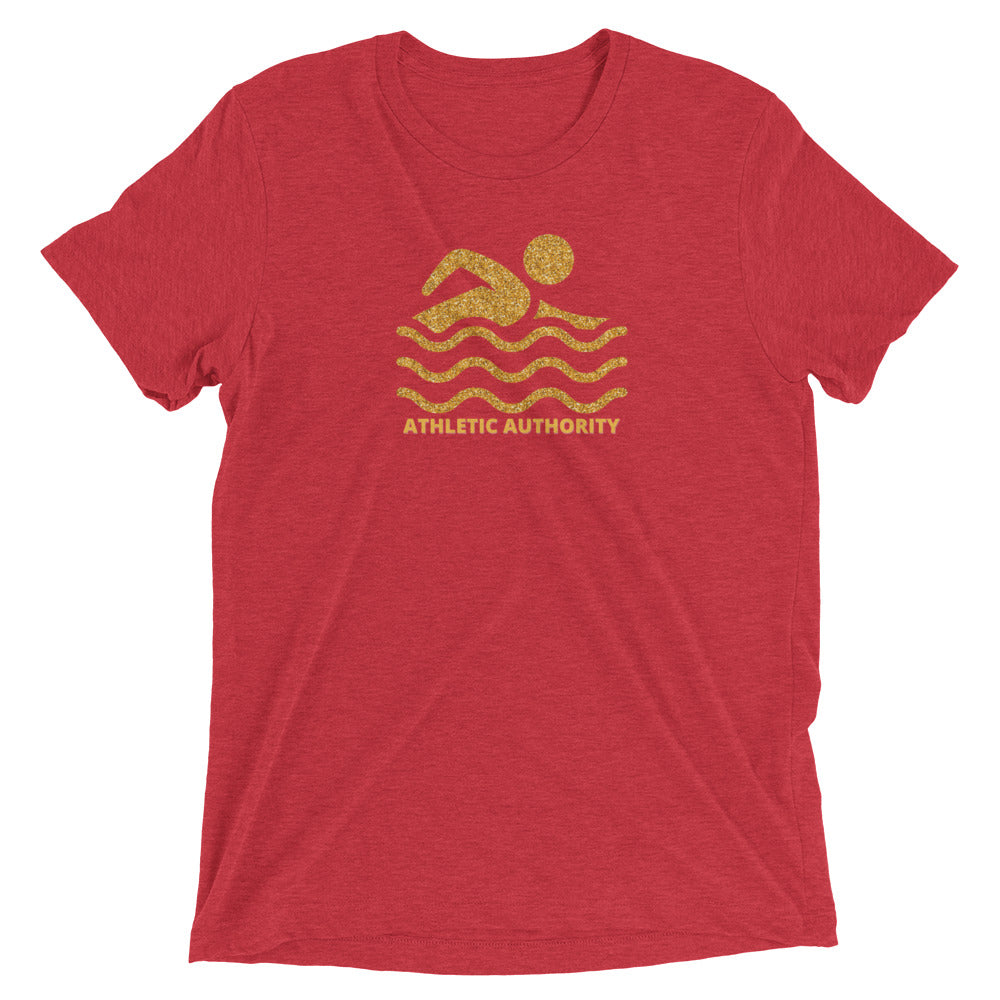 Athletic Authority "Swim Gold" Unisex Tri-Blend Short sleeve t-shirt