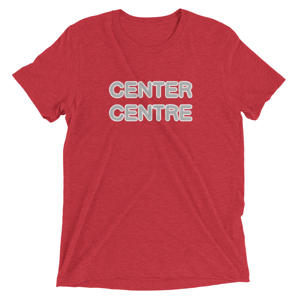 Athletic Authority "Center Centre" Unisex Tri-Blend Short sleeve t-shirt