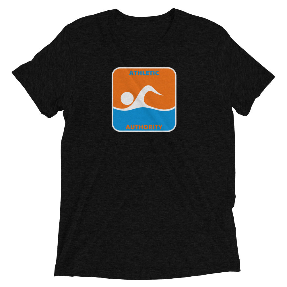Athletic Authority "Swimming Block" Unisex Tri-Blend Short sleeve t-shirt