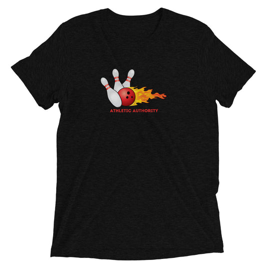 Athletic Authority "Bowling Flame" Unisex Tri-Blend Short sleeve t-shirt