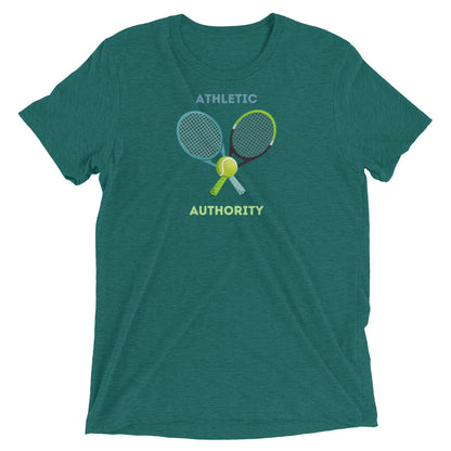 Athletic Authority "Tennis Racquets" Unisex Tri-Blend Short sleeve t-shirt