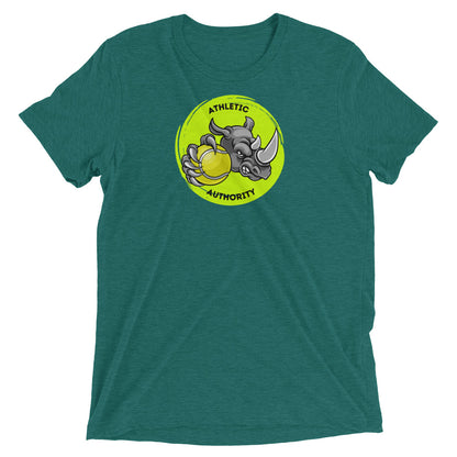 Athletic Authority "Tennis Rhino" Unisex Tri-Blend Short sleeve t-shirt