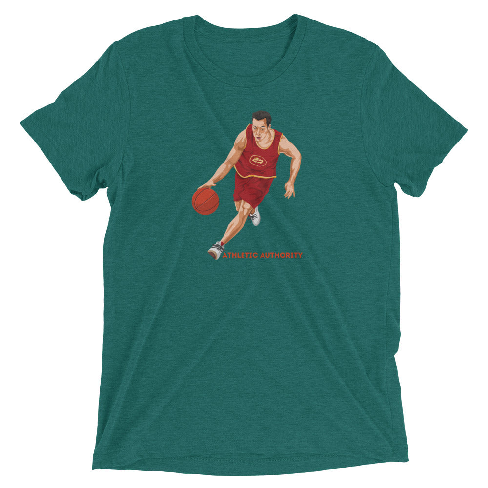 Athletic Authority "Basketball Push" Unisex Tri-Blend Short sleeve t-shirt