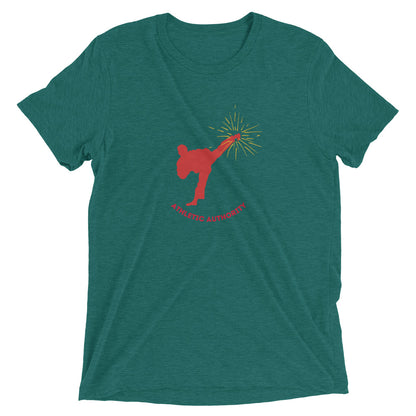 Athletic Authority "Martial Arts  Kick" Unisex Tri-Blend Short sleeve t-shirt