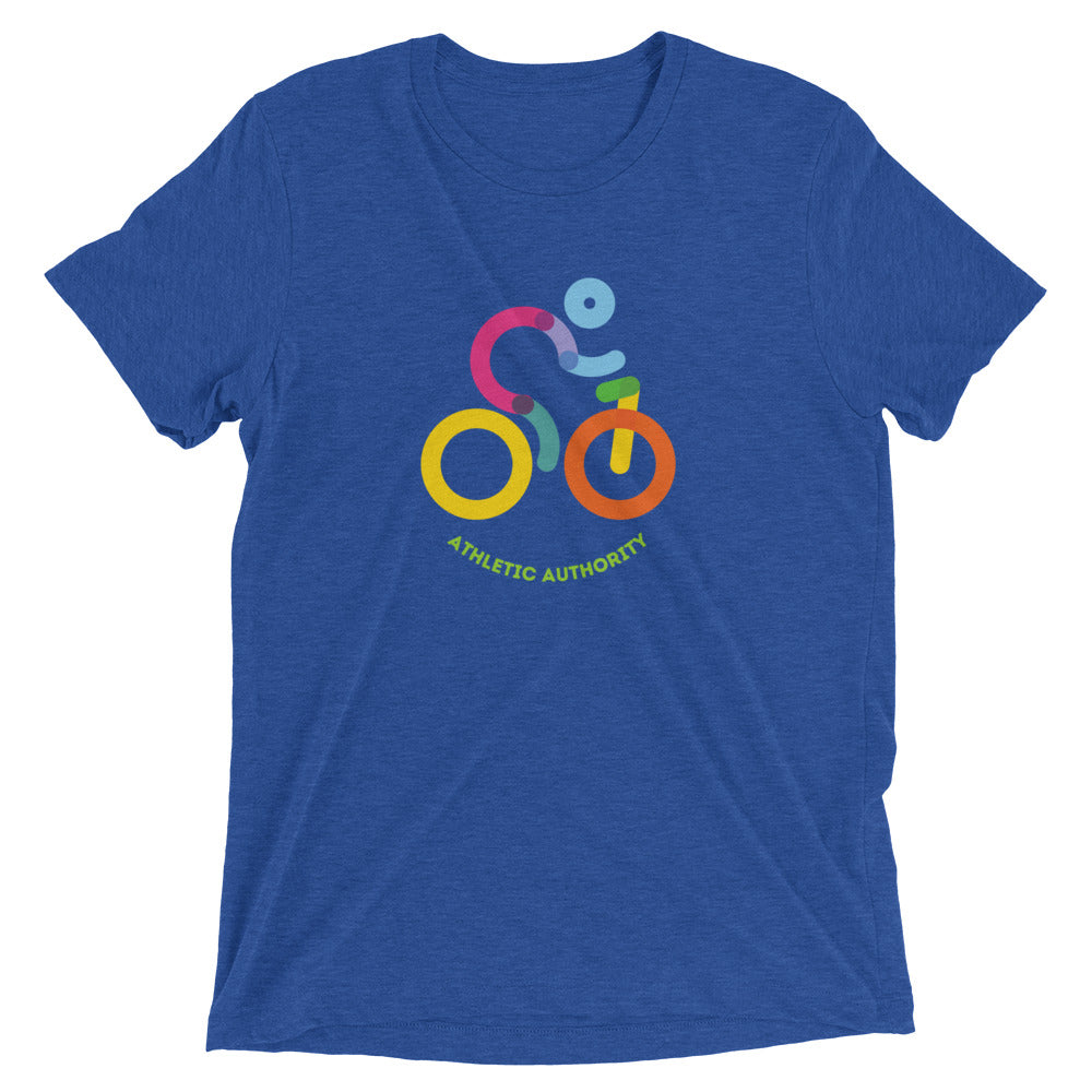 Athletic Authority "Cycling Rainbow" Unisex Tri-Blend Short sleeve t-shirt