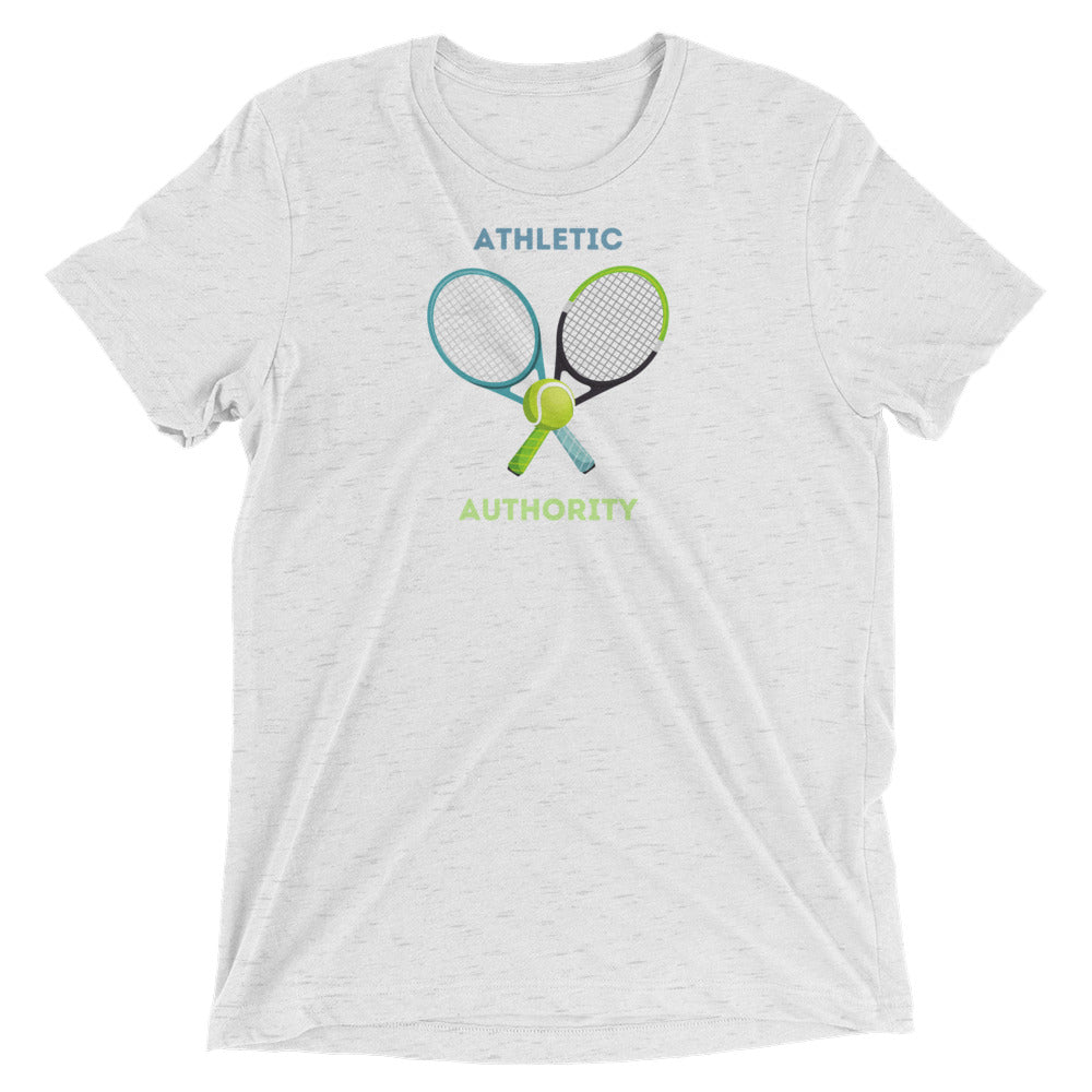 Athletic Authority "Tennis Racquets" Unisex Tri-Blend Short sleeve t-shirt