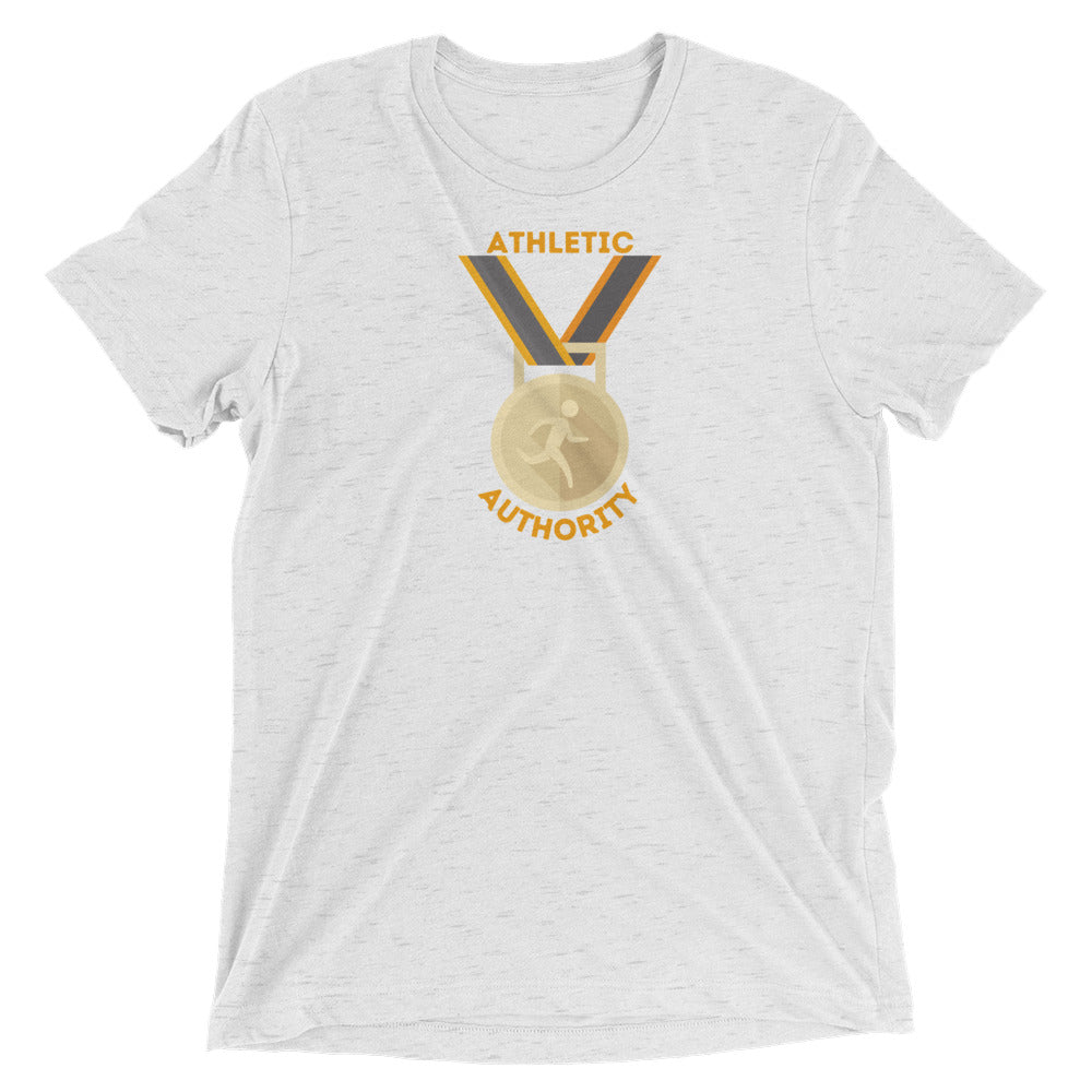 Athletic Authority  "Gold Medal Ribbon" Unisex Tri-Blend Short sleeve t-shirt