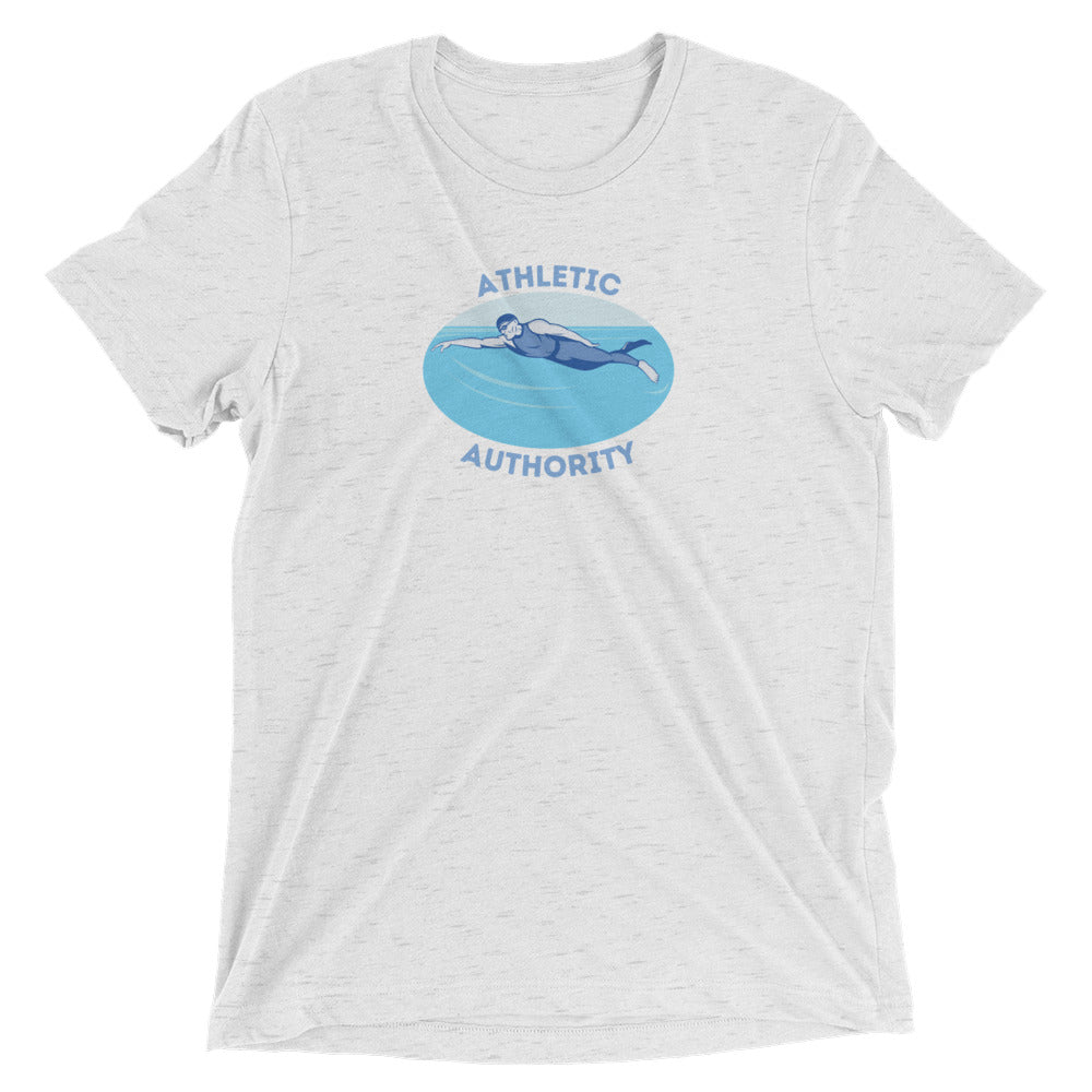 Athletic Authority "Swimming" Unisex Tri-Blend Short sleeve t-shirt