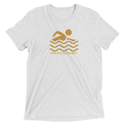 Athletic Authority "Swim Gold" Unisex Tri-Blend Short sleeve t-shirt