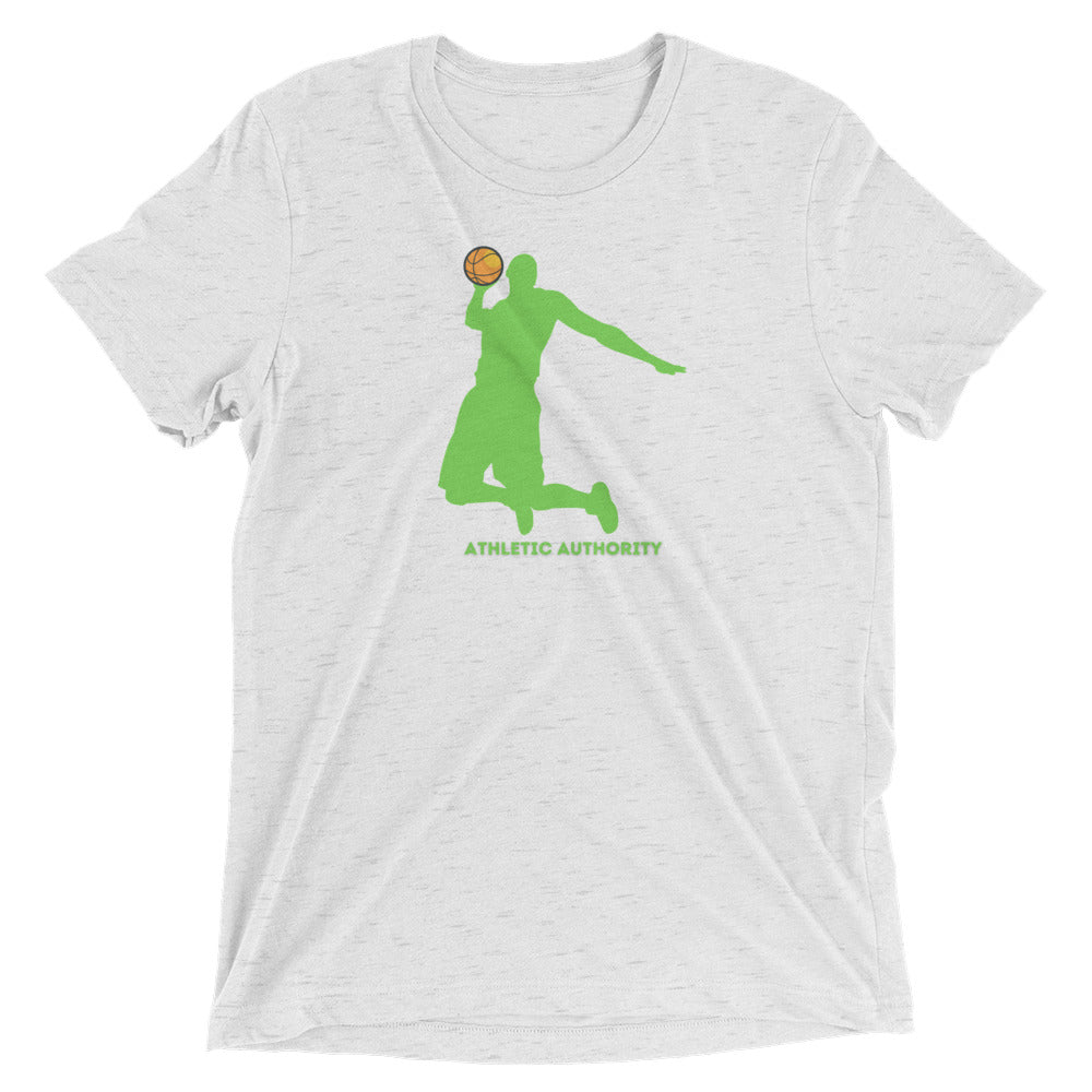 Athletic Authority "Basketball Neon green" Unisex Tri-Blend Short sleeve t-shirt